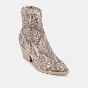 Dolce Vita Shanta Snakeskin Booties
